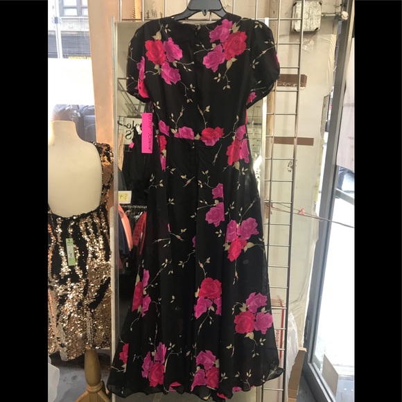 Betsey Johnson Vintage Floral Maxi black/multi,NWT - Picture 4 of 8